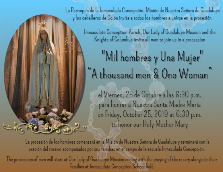 A thousand men & One Woman - Immaculate Conception Catholic Parish ...